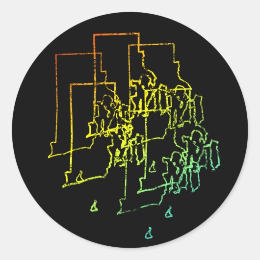 ロードアイランドぼやけ ラウンドシール (正面)