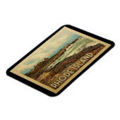 ロードアイランドコーストヴィンテージトラベル マグネット (左側)