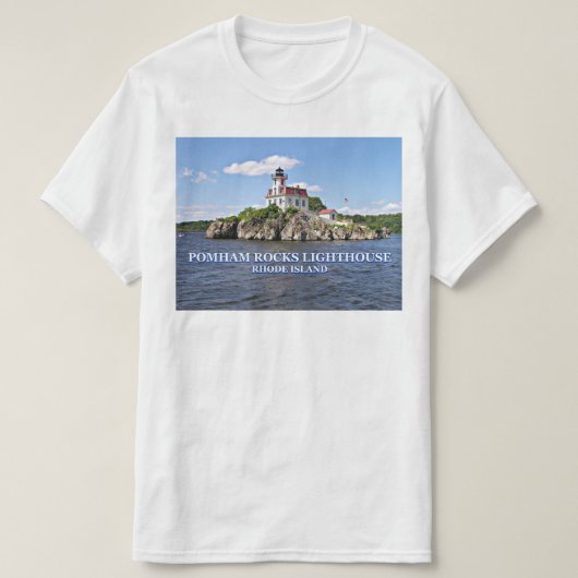 ロードアイランドシャツ、ポンハムロックスライトハウス Tシャツ (デザイン正面)