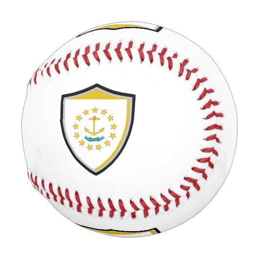 ロードアイランドシールド旗野球 野球ボール (正面右)