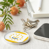 ロードアイランドステートフラッグデザイン キーホルダー (側面)