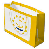 ロードアイランドステートフラッグデザイン ラージペーパーバッグ (裏面アングル)