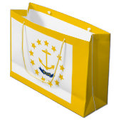 ロードアイランドステートフラッグデザイン ラージペーパーバッグ (正面アングル)