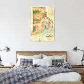ロードアイランドパノラミックスロードアイランド キャンバスプリント (インサイチュ (寝室))