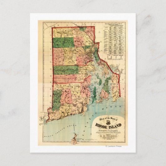 ロードアイランドパノラミックスロードアイランド ポストカード (正面)