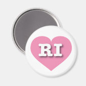 ロードアイランドピンクハート- I love RI マグネット (正面/裏面)