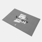 ロードアイランドファミリーモノグラム州ドオーマ ドアマット (アングル)