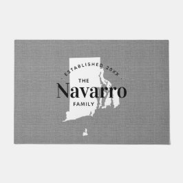 ロードアイランドファミリーモノグラム州ドオーマ ドアマット