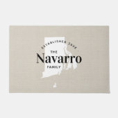 ロードアイランドファミリーモノグラム州ドオーマ ドアマット (正面)