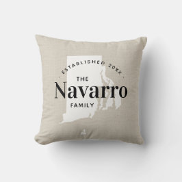 ロードアイランドファミリーモノグラム州装飾用クッション クッション