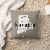 ロードアイランドファミリーモノグラム州装飾用クッション クッション (ブランケット)