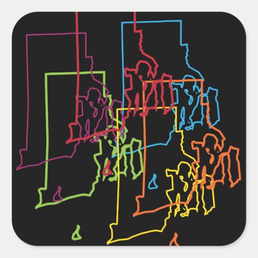 ロードアイランドプライドぼやけ スクエアシール (正面)