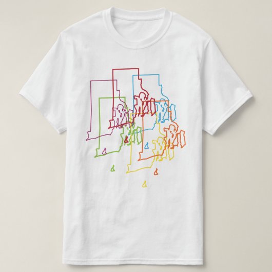 ロードアイランドプライドぼやけ Tシャツ (デザイン正面)