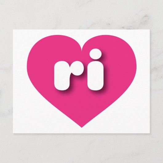 ロードアイランドホットピンクハート – 私はriが大好き ポストカード (正面)