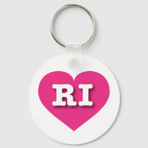 ロードアイランドホットピンクハート- I love RI キーホルダー