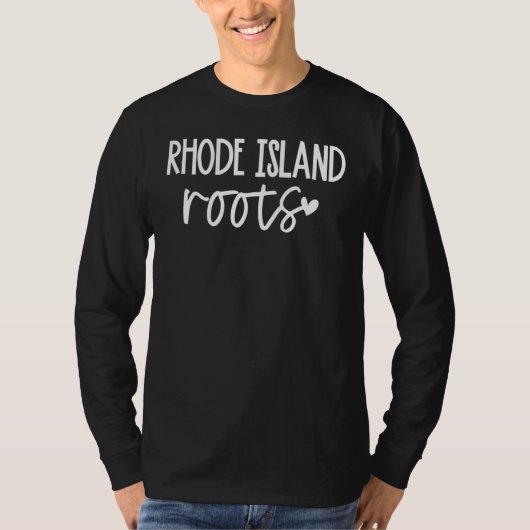 ロードアイランドホームルーツ州ハート Tシャツ (正面)