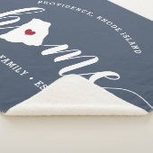 ロードアイランドホーム州 パーソナライズされた シェルパブランケット (3/4)