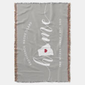 ロードアイランドホーム州 パーソナライズされた スローブランケット (正面縦)