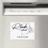 ロードアイランドマップシンプルミニマリスト マグネット (インサイチュ (食洗機))