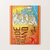 ロードアイランドマップ11 x 14パズル ジグソーパズル (縦)