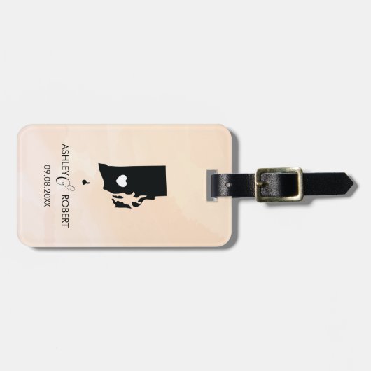 ロードアイランドマ結婚ップの荷札、カスタムギフト ラゲッジタグ (正面横)