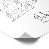 ロードアイランドミニマル通りの地図 ポスター (角)