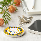 ロードアイランドラウンドエンブレム キーホルダー (側面)