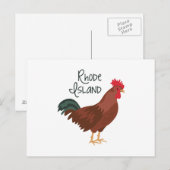 ロードアイランドレッドチキン州バード ポストカード (正面/裏面)