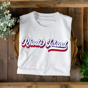 ロードアイランドレッドホワイトとブルーのヴィンテージTシャツ Tシャツ