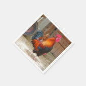 ロードアイランドレッドロースタークロイング納屋周囲の庭 スタンダードカクテルナプキン (角)