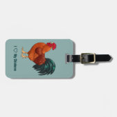 ロードアイランドレッドロースタークロイング ラゲッジタグ (正面横)