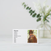 ロードアイランドレッド 名刺 (スタンド正面)