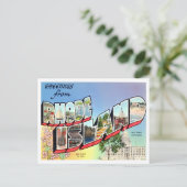 ロードアイランドヴィンテージ大文字葉書 ポストカード (スタンド正面)