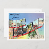 ロードアイランドヴィンテージ大文字葉書 ポストカード (正面/裏面)