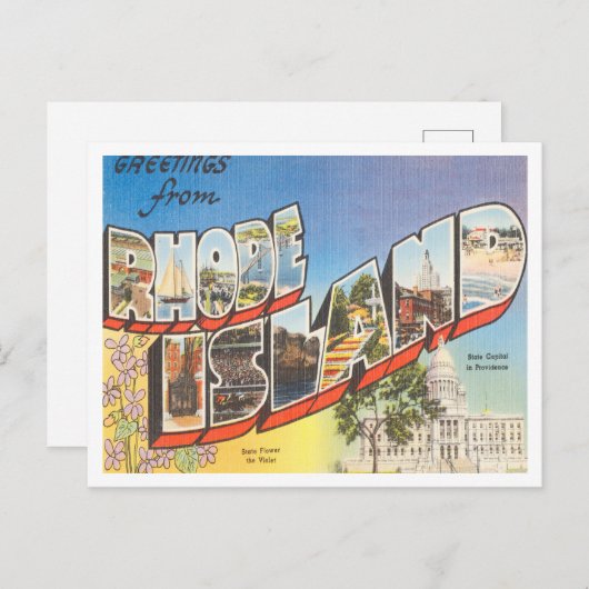 ロードアイランドヴィンテージ旅行からの挨拶 ポストカード (正面/裏面)