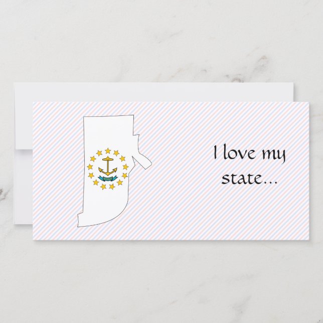 ロードアイランド国旗の地図 (正面)