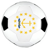 ロードアイランド州の旗 サッカーボール (回転)