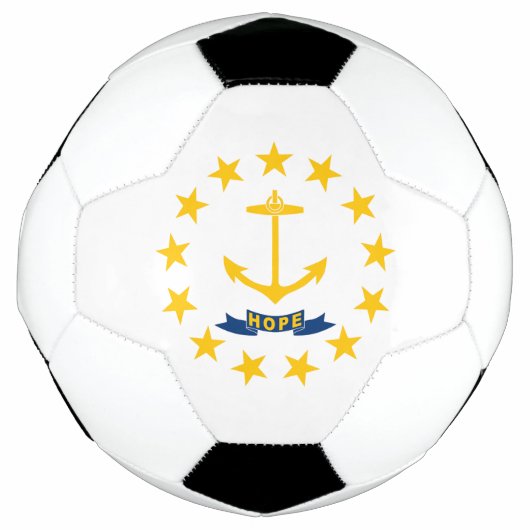 ロードアイランド州の旗 サッカーボール (正面)