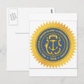 ロードアイランド州シール ポストカード (正面/裏面)