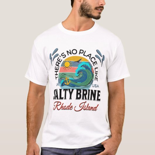 ロードアイランド州ソルティブラインビーチ Tシャツ (正面)