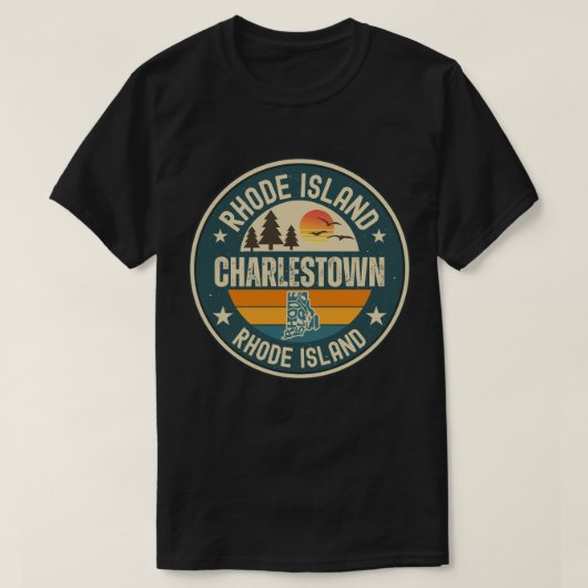 ロードアイランド州チャールズタウン Tシャツ (デザイン正面)