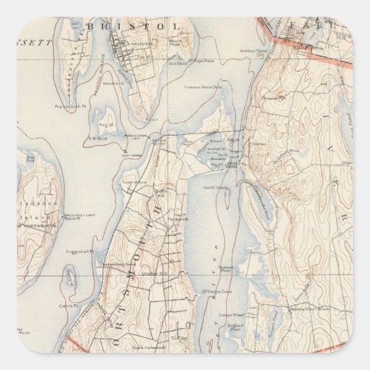 ロードアイランド州ニューポートカウンティ スクエアシール (正面)