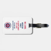 ロードアイランド州パーソナライズされたギフト荷物タグ ラゲッジタグ (裏面横)