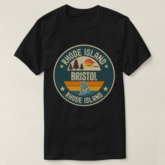 ロードアイランド州ブリストル Tシャツ (デザイン正面)