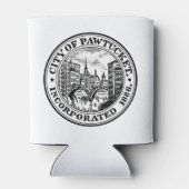 ロードアイランド州ポータケットの封印 缶クーラー (裏面)