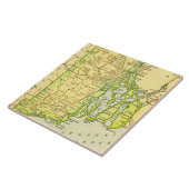 ロードアイランド州地図ポストカード タイル (側面)