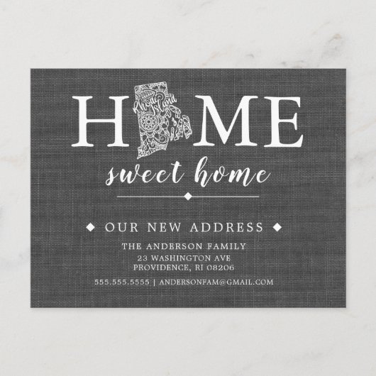 ロードアイランド州引っ越しアナウンスポストカード 案内ポストカード (正面)