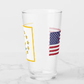 ロードアイランド州旗を持つ愛国的なガラス杯 タンブラーグラス