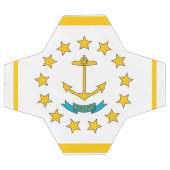 ロードアイランド州旗を持つ愛国的なサッカーボール サッカーボール (フラット)