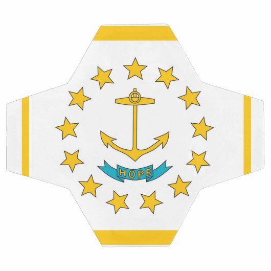 ロードアイランド州旗を持つ愛国的なサッカーボール サッカーボール (フラット)